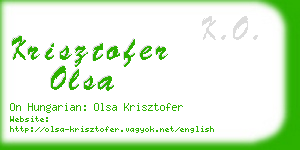 krisztofer olsa business card